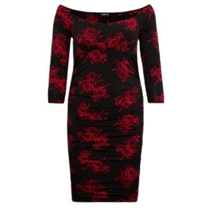 🆕️Torrid Floral Bodycon Dress Size 1X